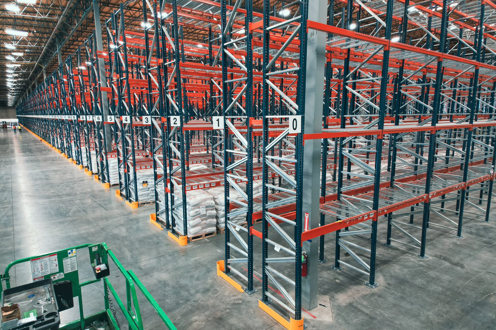 Warehouse pallet rack installation in Chicago Illinois